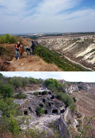 entrance to Cave City and view of the canyon