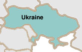 Small outline/map of Ukraine.